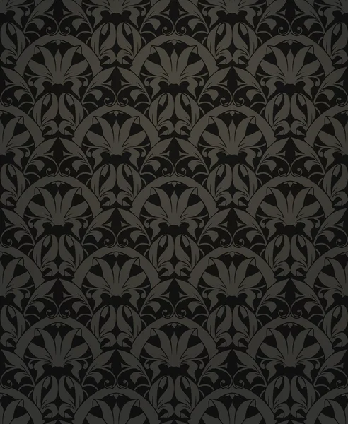 Vector de patrón sin costura, negro — Archivo Imágenes Vectoriales