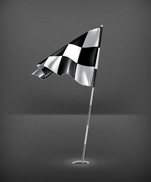 Checkered golf flag vector