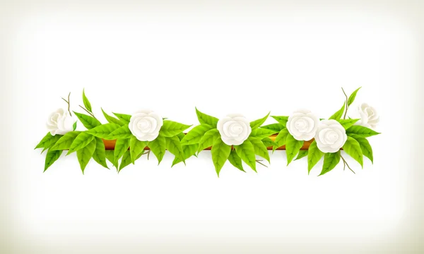 Λουλούδια banner, διάνυσμα — Διανυσματικό Αρχείο