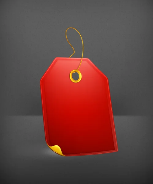 Étiquette cadeau rouge, eps10 — Image vectorielle