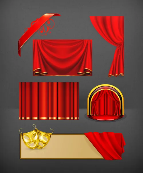 Teatro, vector conjunto — Vector de stock