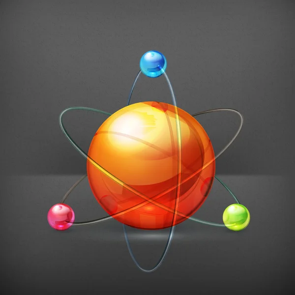 Atom, vektör — Stok Vektör