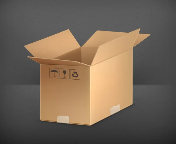 Ανοικτό κουτί, διάνυσμα — Διανυσματικό Αρχείο