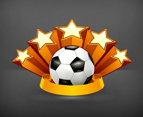 Emblema di calcio, vettore — Vettoriale Stock