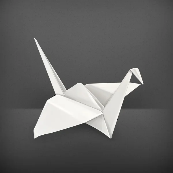 Origami żuraw, wektor — Wektor stockowy