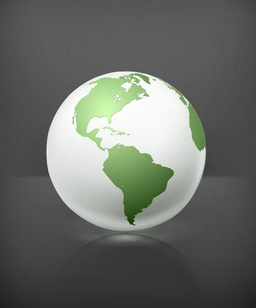 White globe, vector — Stock Vector