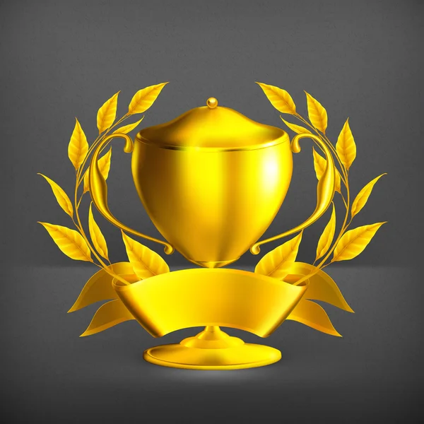 Oro del trofeo, eps10 — Vector de stock