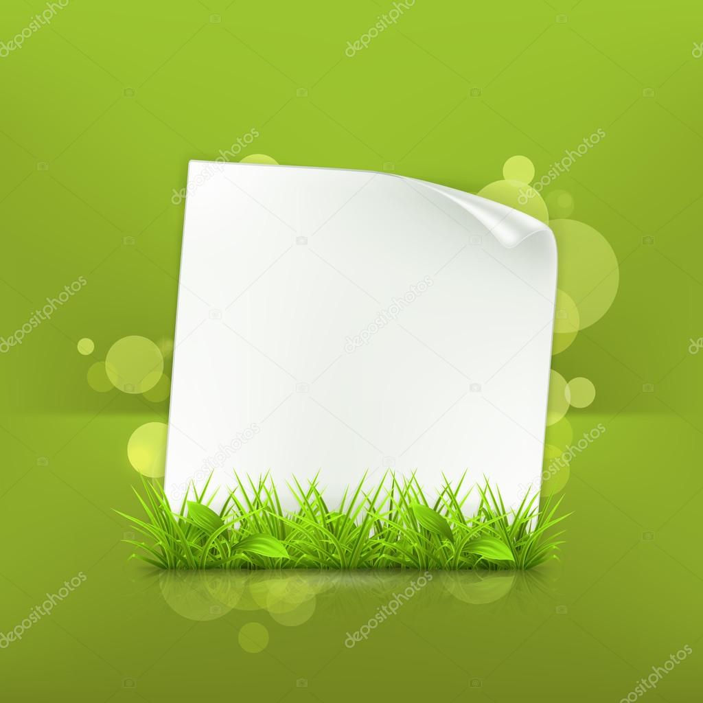 Grass and paper vector