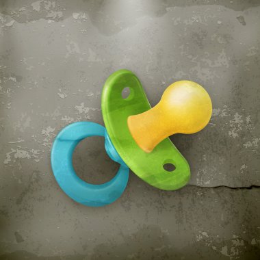 Pacifier, icon old style vector clipart