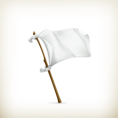 White flag, vector clipart