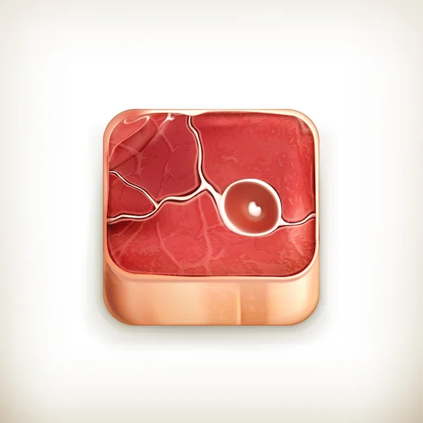 Icône de l'application Steak, vecteur — Image vectorielle