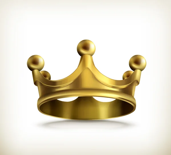 Gold crown vector — Stock Vector