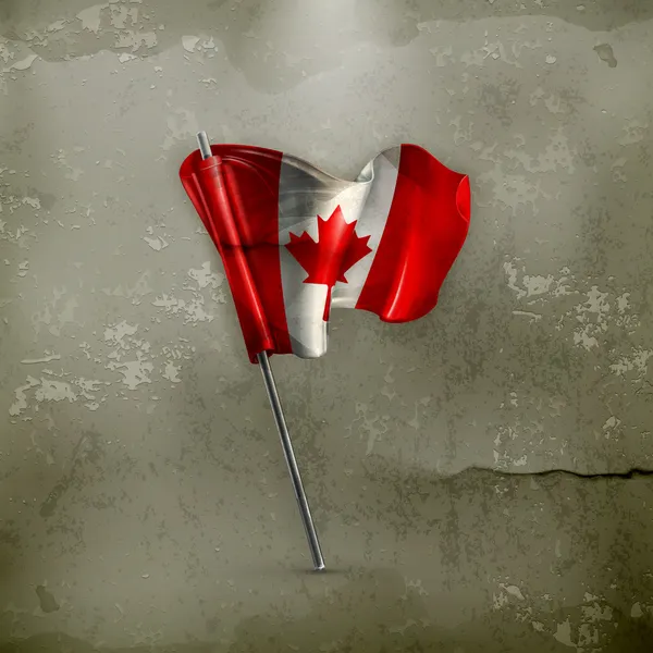 Drapeau du Canada, vecteur à l'ancienne — Image vectorielle