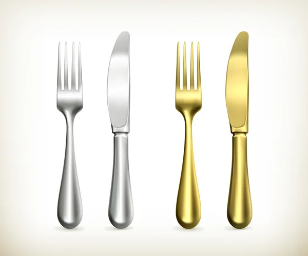 餐刀和叉子，病媒 — 图库矢量图片