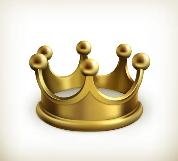 Gold crown vector — Stock Vector