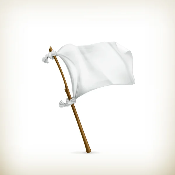 Drapeau blanc, vecteur — Image vectorielle