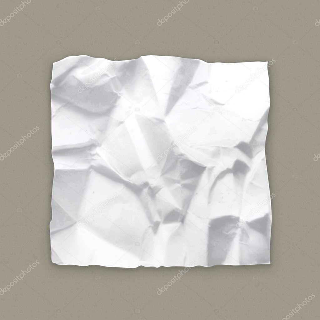 Crumpled paper vector