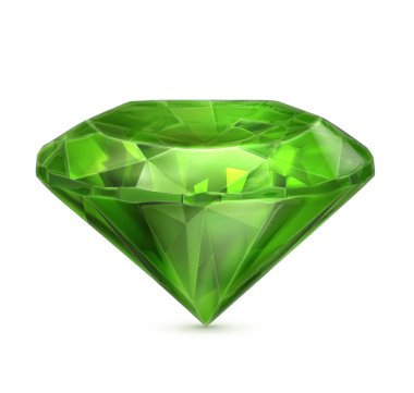 Emerald green vector icon clipart