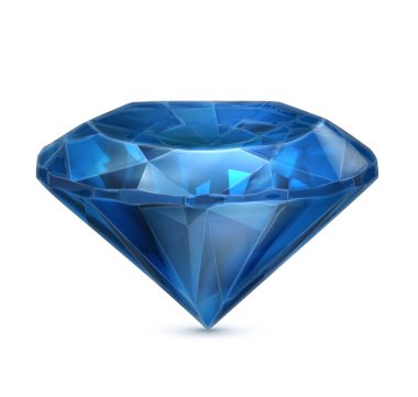 Sapphire blue vector icon clipart