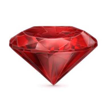 Ruby red vector icon clipart