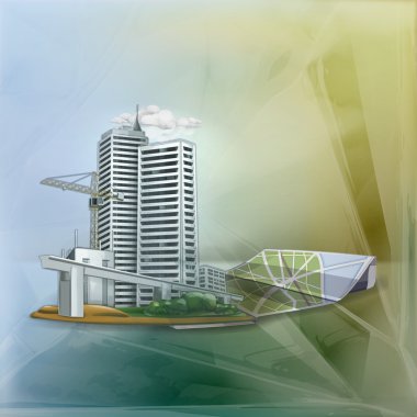 Şehir, vektör arka plan