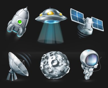 Boşluk, vektör simgesi siyah üzerine ayarlandı