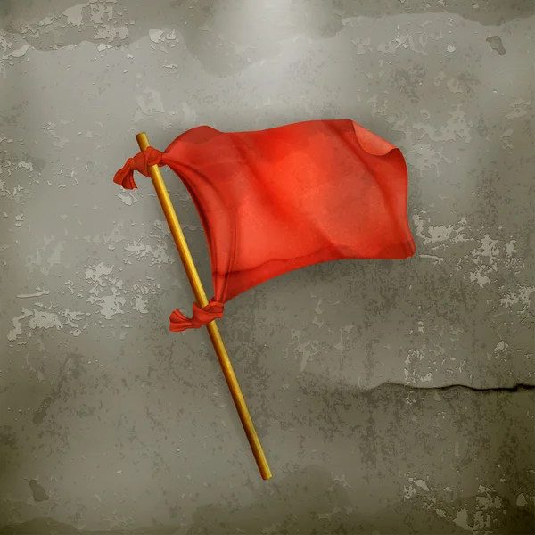 Bandeira vermelha, ícone vetorial — Vetor de Stock