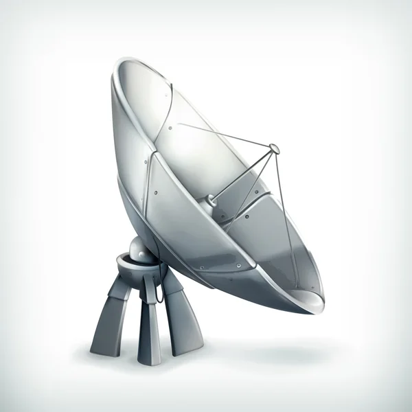 Parabolische antenne, vectoricoon — Stockvector