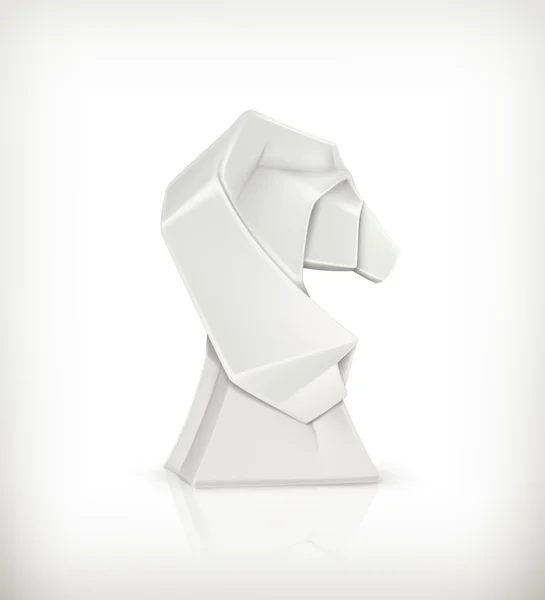 Cavalo de papel, origami vetorial — Vetor de Stock