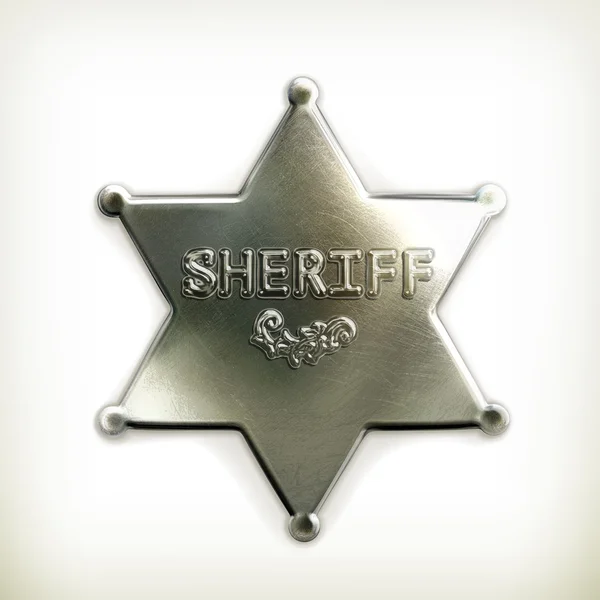 Sheriff star icon — Stock Vector