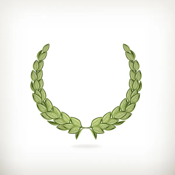 Laurel krans, groene vector — Stockvector