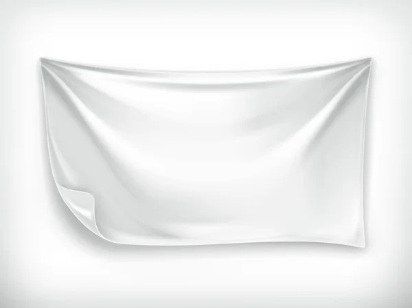 Banner blanco, vector — Vector de stock