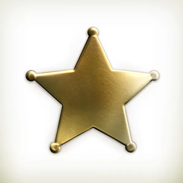 Icono estrella Sheriff — Vector de stock