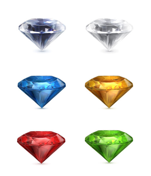 Gems set of vector icons