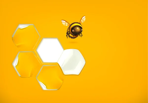 Vecteur de fond en nid d'abeille — Image vectorielle