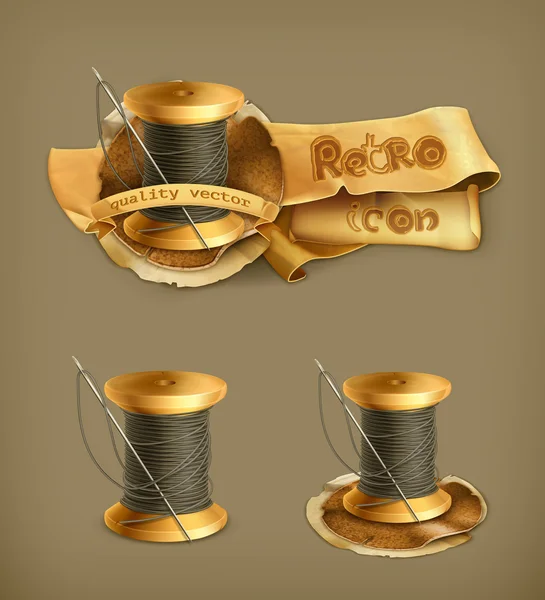 Spool of thread, vector icon Stock Illustration