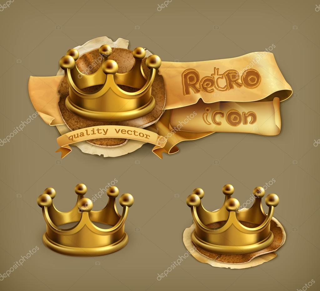 Gold crown vector Stock Vector Image by ©natis76 #31520379