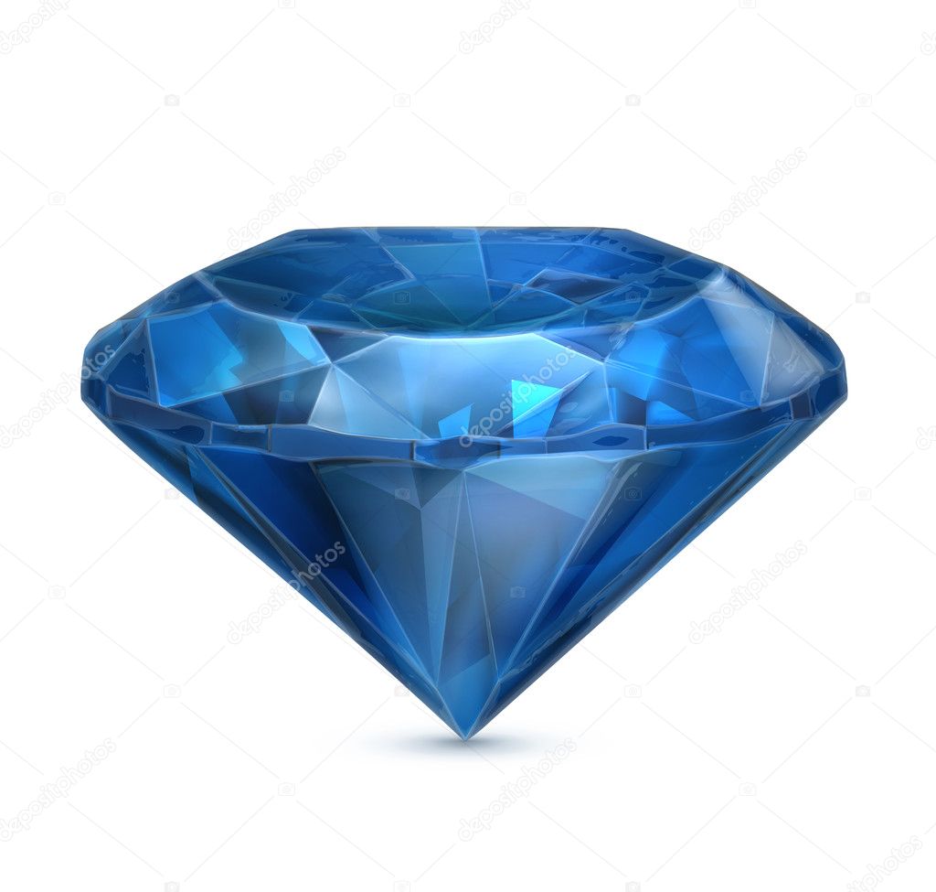 Sapphire blue vector icon