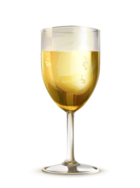 Glas av champagne vektor illustration — Stock vektor