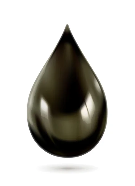 Капля черного масла, векторная иконка — стоковый вектор