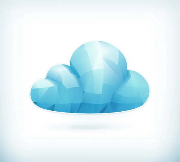 Triangulation nuage, icône — Image vectorielle