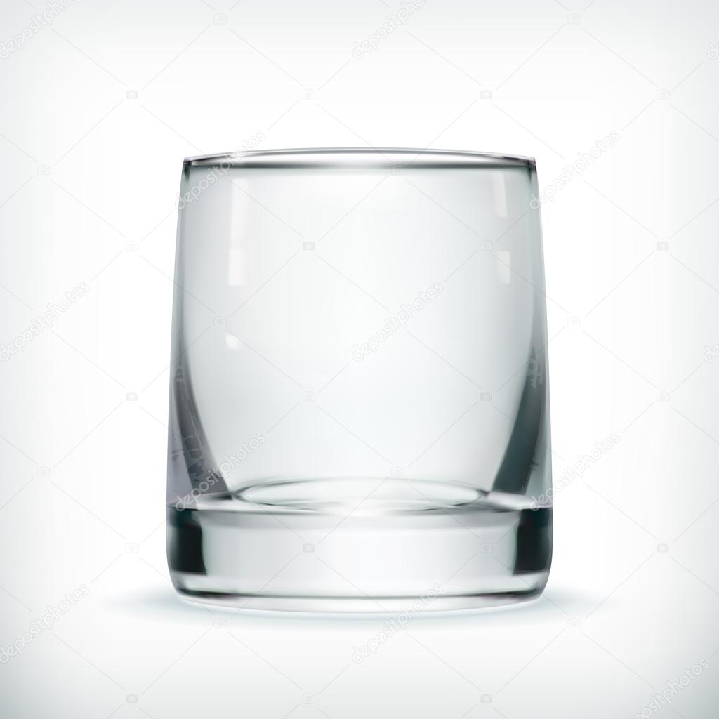 Empty glass, vector illustration with transparency