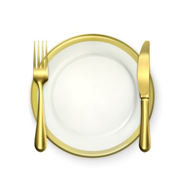 Altın yemek yer belirleme, vektör