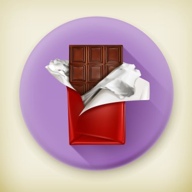 çikolata, uzun gölge vektör simgesi