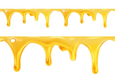 Sweet honey drips seamless vector clipart