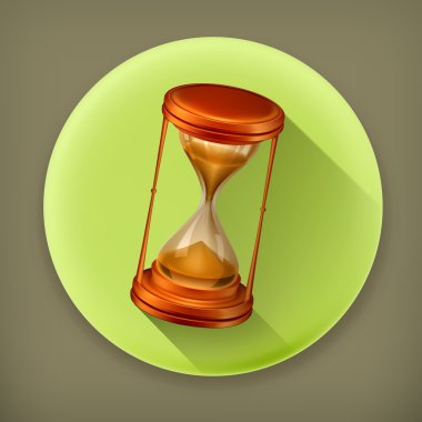 kum cam, uzun gölge vektör simgesi