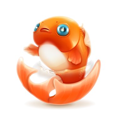 Japon balığı, vektör simgesi