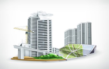 Şehir vektör çizim