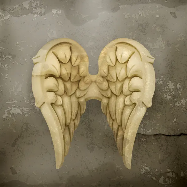 天使の翼の古いスタイルのベクトル — ストックベクタ