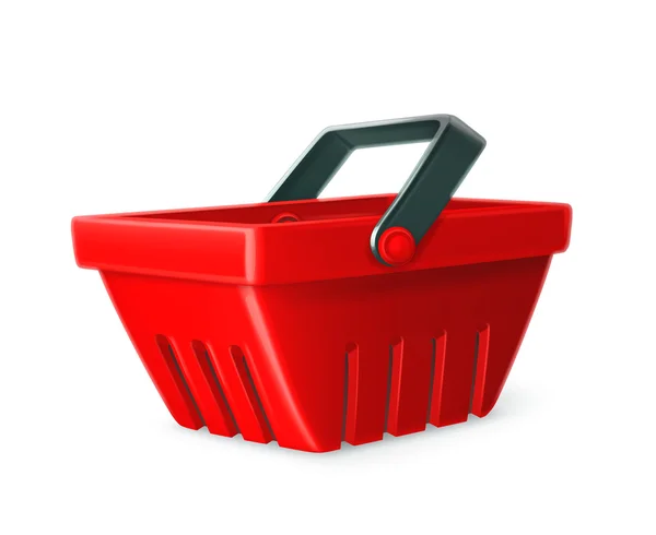 Icône vectorielle panier rouge — Image vectorielle